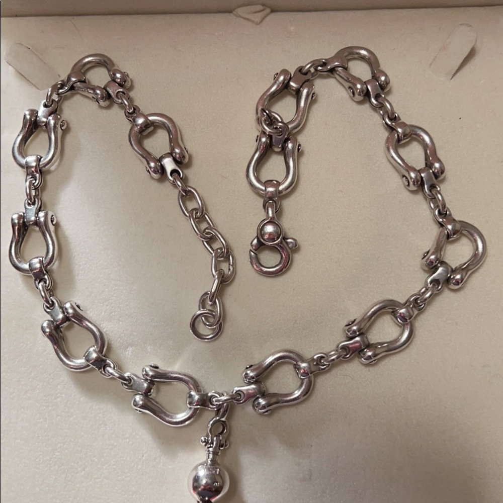 Tiffany’s mens shackles necklace.925 sterling silver heavy - Picture 7 of 12